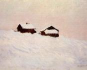克劳德莫奈 - Houses in the Snow